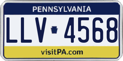 PA license plate LLV4568