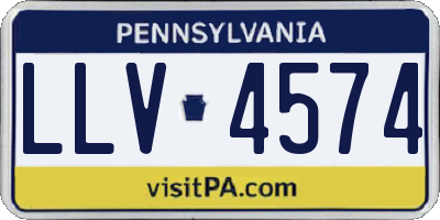 PA license plate LLV4574