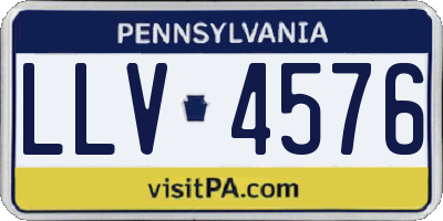 PA license plate LLV4576