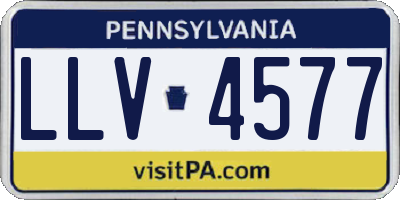 PA license plate LLV4577