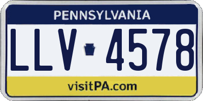 PA license plate LLV4578