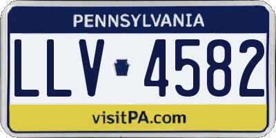 PA license plate LLV4582