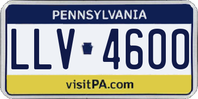 PA license plate LLV4600