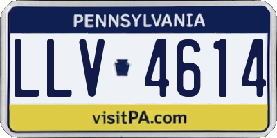 PA license plate LLV4614