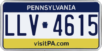 PA license plate LLV4615