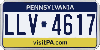 PA license plate LLV4617
