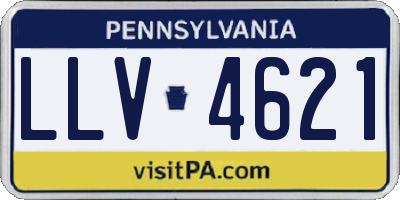 PA license plate LLV4621