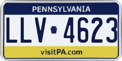 PA license plate LLV4623