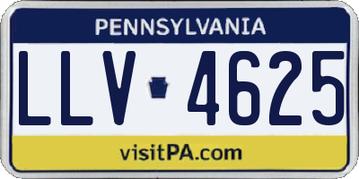 PA license plate LLV4625