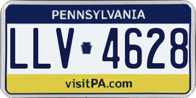 PA license plate LLV4628