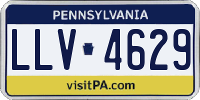 PA license plate LLV4629