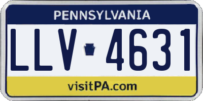 PA license plate LLV4631