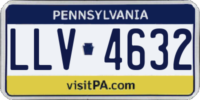 PA license plate LLV4632