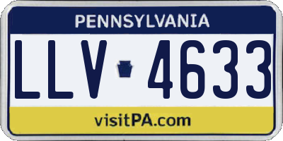 PA license plate LLV4633