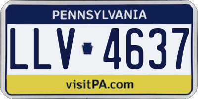 PA license plate LLV4637