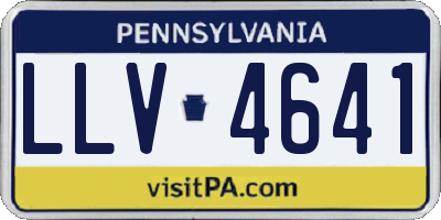 PA license plate LLV4641