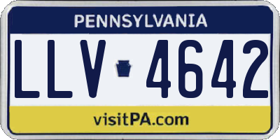 PA license plate LLV4642