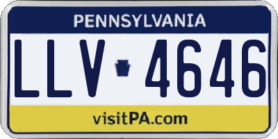PA license plate LLV4646