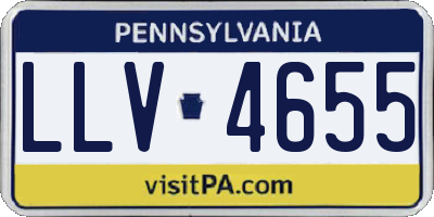 PA license plate LLV4655