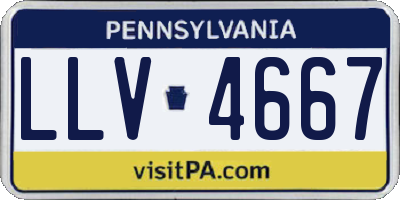 PA license plate LLV4667