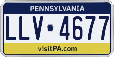 PA license plate LLV4677