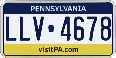 PA license plate LLV4678