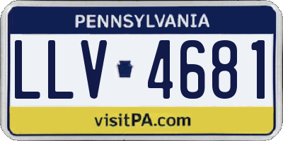PA license plate LLV4681