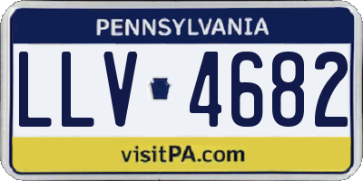 PA license plate LLV4682