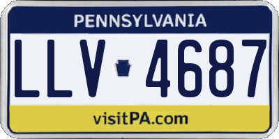 PA license plate LLV4687