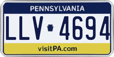 PA license plate LLV4694