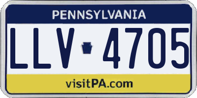 PA license plate LLV4705