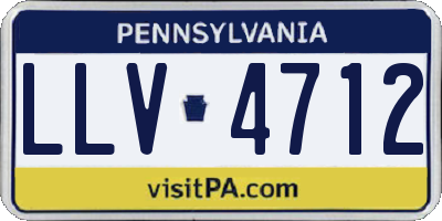 PA license plate LLV4712