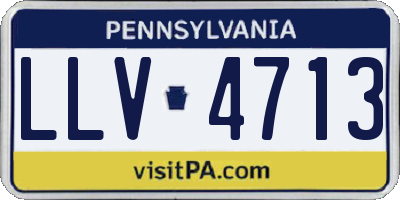 PA license plate LLV4713