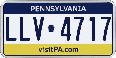 PA license plate LLV4717