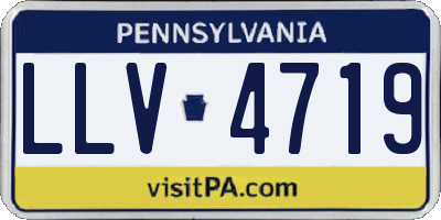 PA license plate LLV4719