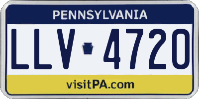 PA license plate LLV4720