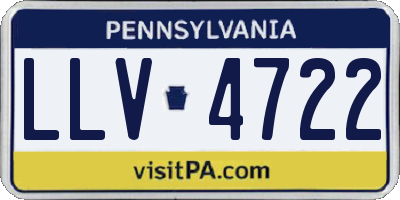 PA license plate LLV4722