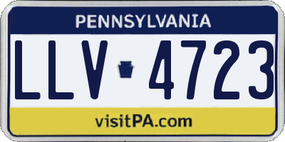 PA license plate LLV4723