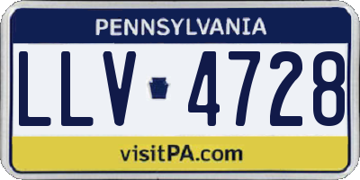 PA license plate LLV4728