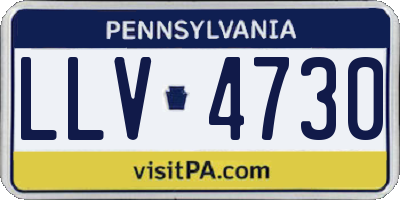 PA license plate LLV4730