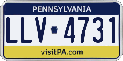 PA license plate LLV4731