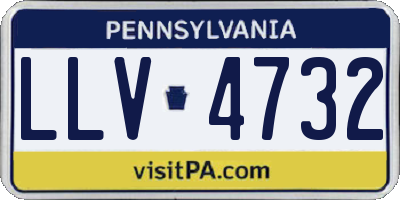 PA license plate LLV4732