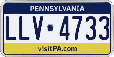 PA license plate LLV4733