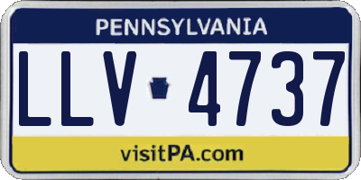 PA license plate LLV4737