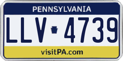 PA license plate LLV4739
