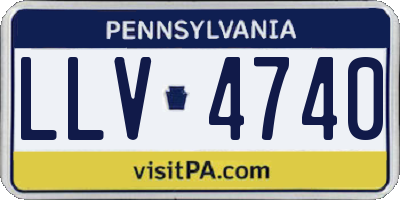 PA license plate LLV4740