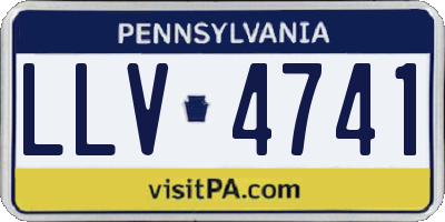 PA license plate LLV4741