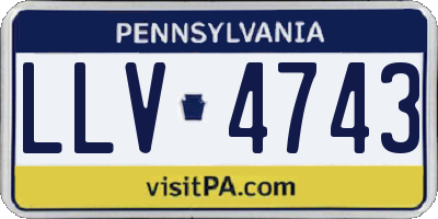 PA license plate LLV4743