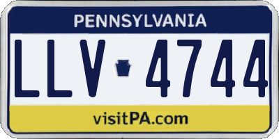 PA license plate LLV4744