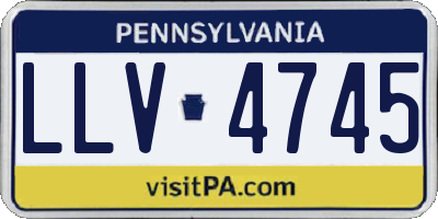 PA license plate LLV4745